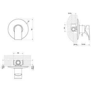 Смеситель Gessi Via Solferino для душа 49081-031